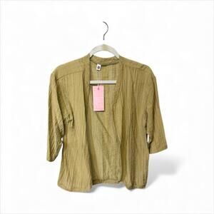 Amazon Women's Open Front Cardigan Olive Green